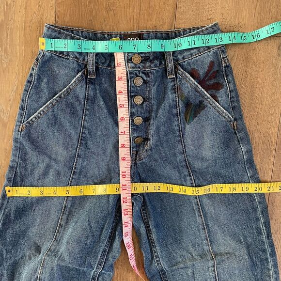 Women's Blue Jeans with Embroidered Pockets - Picture 8 of 14